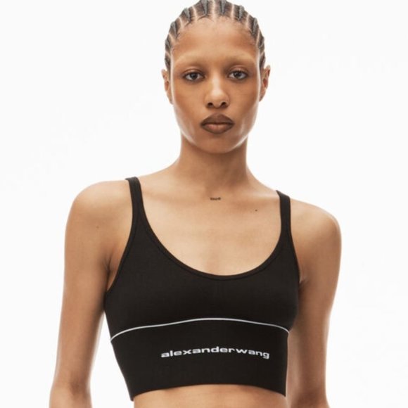 NWT Alexander Wang Logo Elastic Bra Tank Top - Picture 3 of 5